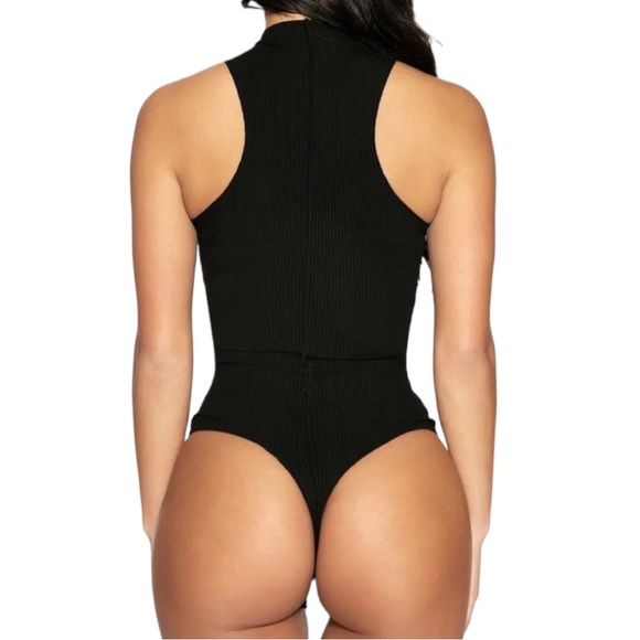 NAKED WARDROBE GET SNATCHED RIBBED BODYSUIT SIZE MEDIUM - Picture 2 of 8